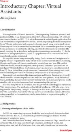 INTRODUCTORY CHAPTER: VIRTUAL ASSISTANTS - INTECHOPEN