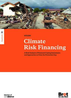 Climate Risk Financing - STUDY A Brief Analysis of Financial Coping Instruments and Approaches to Close the Protection Gap - Brot für die Welt