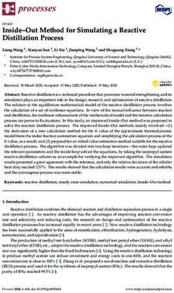 Inside-Out Method for Simulating a Reactive Distillation Process - MDPI