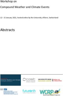 Abstracts Workshop on Compound Weather and Climate Events 12 - 15 January 2021, hosted online by the University of Bern, Switzerland - Oeschger ...