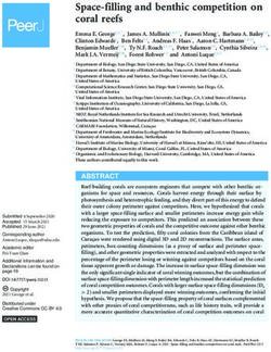 Space-filling and benthic competition on coral reefs - PeerJ