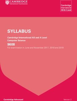 SYLLABUS 9608 Cambridge International AS and A Level Computer Science