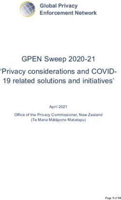 GPEN Sweep 2020-21 'Privacy considerations and COVID- 19 related solutions and initiatives' - Global Privacy Enforcement Network