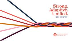 Strong. Adaptive. Unifi ed - 2020 ESG REPORT - CAPREIT