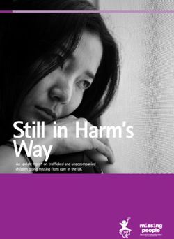 Still in Harm's Way An update report on trafficked and unaccompanied children going missing from care in the UK - Missing People