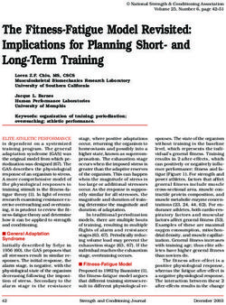 The Fitness-Fatigue Model Revisited: Implications for Planning Short- and Long-Term Training