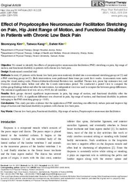 Effect of Proprioceptive Neuromuscular Facilitation Stretching on Pain, Hip Joint Range of Motion, and Functional Disability in Patients with ...
