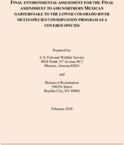 FINAL ENVIRONMENTAL ASSESSMENT FOR THE FINAL AMENDMENT TO ADD NORTHERN MEXICAN