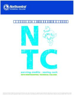 2019-20 Dual Credit Courses - Northcentral Technical College