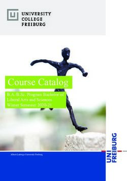 Course Catalog B.A./B.Sc. Program Bachelor of Liberal Arts and Sciences Winter Semester 2020-21 - Albert ...