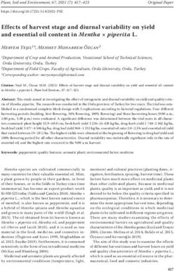 Effects of harvest stage and diurnal variability on yield and essential oil content in Mentha piperita L.