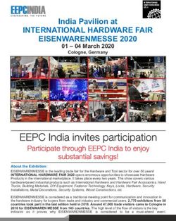 INTERNATIONAL HARDWARE FAIR EISENWARENMESSE 2020 - EEPC India