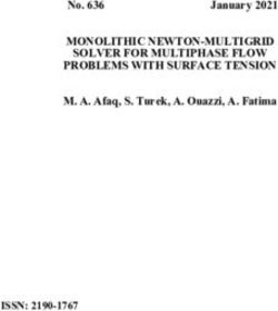 MONOLITHIC NEWTON-MULTIGRID SOLVER FOR MULTIPHASE FLOW PROBLEMS WITH SURFACE TENSION - ISSN: 2190-1767