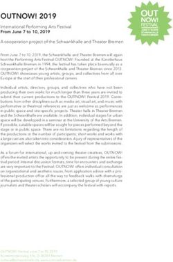 OUTNOW! 2019 International Performing Arts Festival From June 7 to 10, 2019 A cooperation project of the Schwankhalle and Theater Bremen - sch wa ...