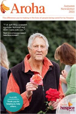 "I've got this support system behind me that I can call on." - Read more on how your support helps Brian on page 2 - Cranford Hospice