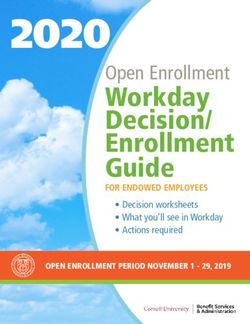 2020 Workday Decision/ Enrollment Guide - Open Enrollment