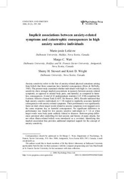 Implicit associations between anxiety-related symptoms and catastrophic consequences in high anxiety sensitive individuals