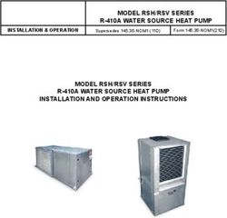 MODEL RSH/RSV SERIES R-410A WATER SOURCE HEAT PUMP MODEL RSH/RSV SERIES R-410A WATER SOURCE HEAT PUMP INSTALLATION AND OPERATION INSTRUCTIONS
