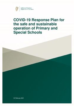 COVID-19 Response Plan for the safe and sustainable operation of Primary and Special Schools - V3 February 2021