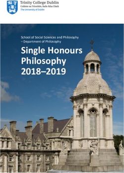 Single Honours Philosophy 2018-2019 - School of Social Sciences and Philosophy - Department of Philosophy - Trinity College Dublin