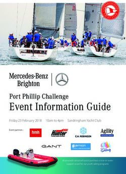Event Information Guide - Port Phillip Challenge Friday 23 February 2018 10am to 4pm Sandringham Yacht Club