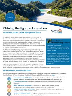 Shining the light on Innovation - A quarterly update - Weed Management Policy - Auckland Council