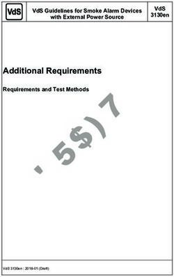 DRAFT Additional Requirements
