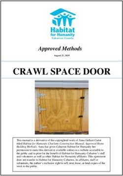 CRAWL SPACE DOOR Approved Methods - Habitat for Humanity Cabarrus County