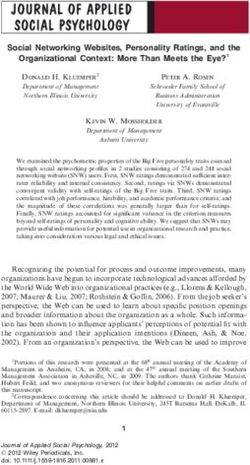 Social Networking Websites, Personality Ratings, and the Organizational Context: More Than Meets the Eye?1
