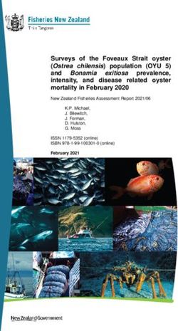 Surveys of the Foveaux Strait oyster (Ostrea chilensis) population (OYU 5) and Bonamia exitiosa prevalence, intensity, and disease related oyster ...
