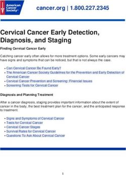 Cervical Cancer Early Detection, Diagnosis, and Staging