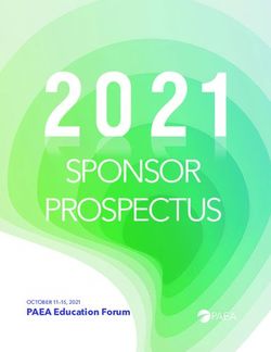 SPONSOR PROSPECTUS - PAEA Education Forum OCTOBER 11-15, 2021