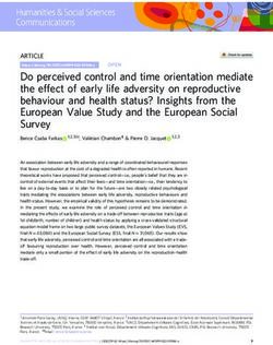 Do perceived control and time orientation mediate the effect of early life adversity on reproductive behaviour and health status? Insights from ...