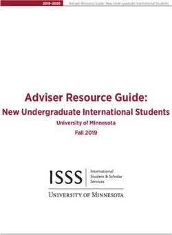 Adviser Resource Guide: New Undergraduate International Students University of Minnesota - ISSS