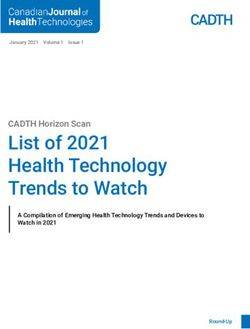 List of 2021 Health Technology Trends to Watch - CADTH Horizon Scan A Compilation of Emerging Health Technology Trends and Devices to Watch in 2021