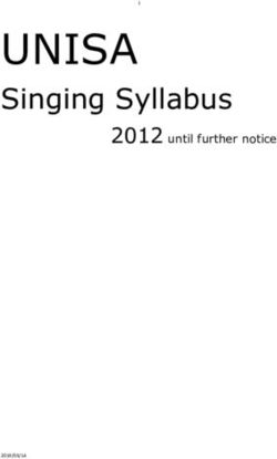 UNISA Singing Syllabus - 2012 until further notice