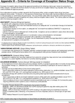 Appendix III - Criteria for Coverage of Exception Status Drugs
