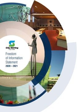 Freedom of Information Statement 2020 - 2021 - City of Stirling