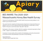 Massachusetts Department of Agricultural Resources Apiary Program Update Summer 2021 - Mass.gov