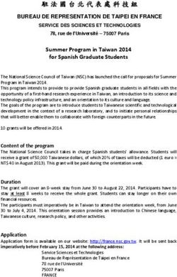 Summer Program in Taiwan 2014 for Spanish Graduate Students