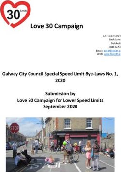 Love 30 Campaign Galway City Council Special Speed Limit Bye-Laws No. 1, 2020 Submission by Love 30 Campaign for Lower Speed Limits September 2020