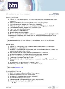 Questions for discussion - Winter Olympics 2018 - ABC