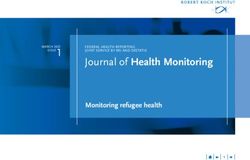 Journal of Health Monitoring - Monitoring refugee health ISSUE