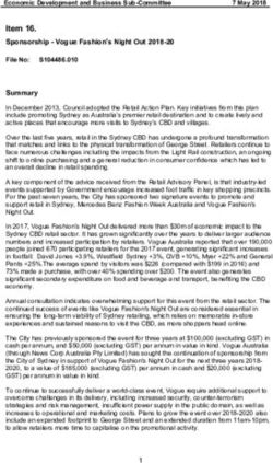 Sponsorship - Vogue Fashion's Night Out 2018-20 - Vogue Fashion's Night Out 2018-20 PDF 75 KB