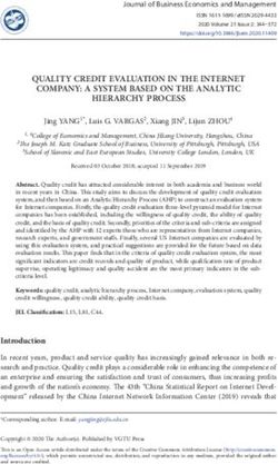 QUALITY CREDIT EVALUATION IN THE INTERNET COMPANY: A SYSTEM BASED ON THE ANALYTIC HIERARCHY PROCESS