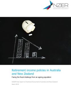 Retirement income policies in Australia and New Zealand - Facing the fiscal challenge from an ageing population - NZIER