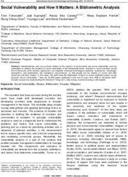 Social Vulnerability and How It Matters: A Bibliometric Analysis - Lifescience Global