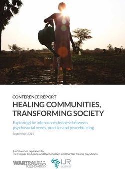 HEALING COMMUNITIES, TRANSFORMING SOCIETY - IJR - Institute for ...