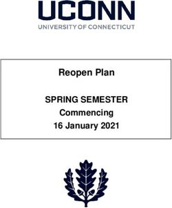 Reopen Plan SPRING SEMESTER - Commencing 16 January 2021 - Reopening UConn