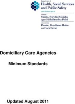 Domiciliary Care Agencies Minimum Standards Updated August 2011
